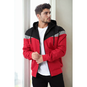 36136 Dewberry Triangle Piece Hooded Seasonal Mens Coat-RED