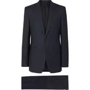 Burberry - English Fit Sharkskin Wool Suit - men - Blue