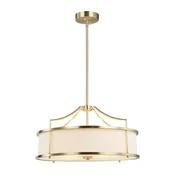 Open Design OR80896 - Luster na šipci STANZA 4xE27/15W/230V precnik 55 cm mesing/bela