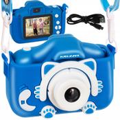 3MP djecja kamera LCD SD FULL HD plava + torbica i remen