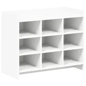 Vidaxl omara za čevlje Bela 85 x 39,5 x 70 cm Inženirski les