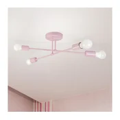Pritrjena stropna svetilka CAMBRIDGE 4xE27/15W/230V rožnata