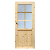 Sobna vrata P2, sa staklom (750 x 2.000 mm, DIN granicnik: Desno, Natur, Središnji položaj: Masivno)