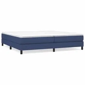 Vidaxl Posteljni okvir z vzmetmi moder 200x200 cm blago