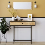 Hanah Home Konzola Pera, 90x35x100 cm, Boje hrasta