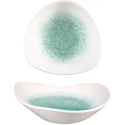 CHURCHILL Raku Jade green globoki krožnik, trikotnik, premer: 185 mm (12 kos)