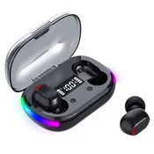 Brezžične Bluetooth slušalke ClearPulse RGB - TWS slušalke z Bluetooth 5.3, stereo zvokom in hitrim polnjenjem - aura black