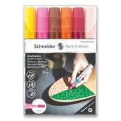 Akrilni marker Schneider Paint-It 320 set V3, 6 barv