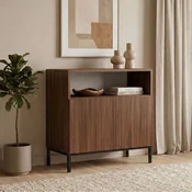 Hanah Home komoda Palmer, 80 cm, orah Milano / crna