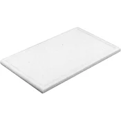 Gastro plastična deska za rezanje 40x30x2 cm, z utorom, bela