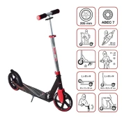 Muuwmi aluminijasti skuter 205 mm rdeč