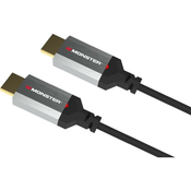 MONSTER Monster, Kabel HDMI Essentiels 4K HDR 22,5 Gbit/s 3,6 m, Siva, (21683707)