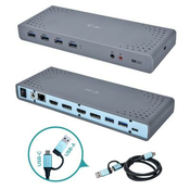 I-TEC USB-C/A 4K Dual Display Docking Station HDMI/DP/6xUSB/Audio