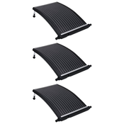 Zakrivljeni solarni paneli za grijanje bazena 3 kom 110 x 65 cm
