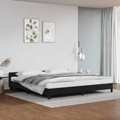 vidaXL Posteljni okvir z vzglavjem brez vzmetnice črn 200x200 cm