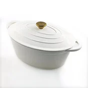 Emajlirani litoželezni pekač ovalen 30cm 4,2l bel 54559