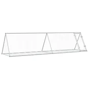 Vidaxl Zajčnik srebrna 400x105x91 cm pocinkano jeklo