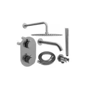 Mexen Kai DR70 podometni kopalni in pršni set z deževnikom 30 cm, grafit - 77602DR70301-66