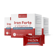 3x Železo Forte + vitamin C DIRECT, skupaj 90 vrečk
