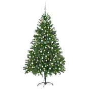 Božićno drvce s 300 LED svjetlima s stalakom Zelena 180 cm PE