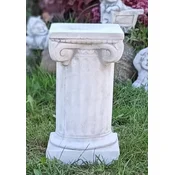 Casa Padrino Baroque Pillar White/Gray 17 x 17 x H. 32 cm - Magnificent Garden Pillar in Baroque Style - Garden Decoration Stone Pillar - Baroque Garden & Terrace Decoration Accessories