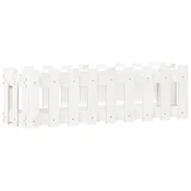 Vidaxl Vrtna visoka greda z ograjico bela 100x30x30 cm trdna borovina