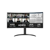 LG 34WR55QK-B 34” UltraWide Curved VA WQHD@100Hz, 21:9, 3000:1