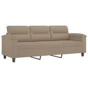 Vidaxl Kavč trosed taupe 180 cm tkanina iz mikrovlaken
