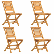 Sklopive vrtne stolice 4 kom 47x63x90 cm od masivne tikovine