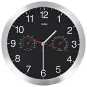 Vidaxl Stenska ura s Quartz gibanjem, higrometrom in termometrom 30 cm