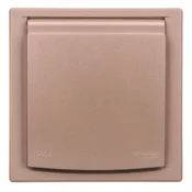 shumee Asfora Schuko vtičnica IP44 z okvirjem (1-kanalna) rjava EPH3100369