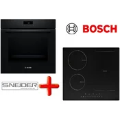 super set pečica BOSCH HBA571BB4 + plošča IKP62-0 SNEIDER