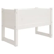 Vidaxl Visoka greda bela 78x40x52 cm trdna borovina