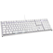 Ducky ONE 2 White Edition PBT Gaming Tastatur, MX-Speed-Silver, weiße LED - weiß DKON1808S-PDEPDWZW1