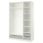 PAX Garderobni sestav, bela, 150x58x236 cm