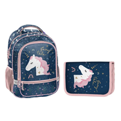 Paso Šolski komplet dvokomorni nahrbtnik + peresnica Unicorn