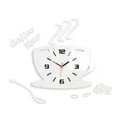 Moderni zidni satovi COFFE TIME 3D WHITE NH045-white (zidni)
