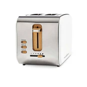 Nedis Toaster | Serija Soft Touch | 2 rezini | Stopnja rjavosti: 6 | Funkcija odmrzovanja | Bela