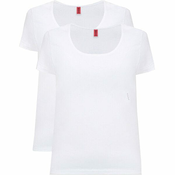 Majica kratkih rukava HUGO 2-pack za žene, boja: bijela
