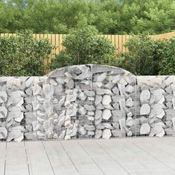 Lucne gabionske košare 15kom 300x30x100/120cm pocincano željezo