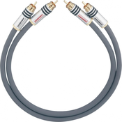 Oehlbach Cinch avdio priključni kabel [2x cinch vtič - 2x cinch vtič] 1 m antracitna pozlačeni kontakti Oehlbach NF 14 MASTER