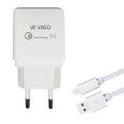 Komplet VIGO Quick Charge 3.0 A + iPhone polnilni kabel