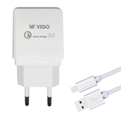 QUICK Komplet VIGO Charge 3.0 A + iPhone polnilni kabel