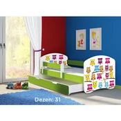 Deciji krevet ACMA II 140x70 F + dusek 6 cm GREEN31