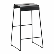 Črni kovinski stolček A-Stool - Zone