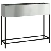 Povišeni Vrtni Planter Srebrno 100 x 26 x 82 cm Cinkani celik