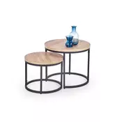 Set od 2 stolica za kavu JENO, hrast/crna