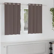 Zavjese za blackout s prstenovima 2 pcs Tamno smeda