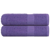 shumee vidaXL Kopalne brisače 2 kos vijolična 100x150 cm 360 g/m2 100% bombaž