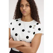 FRED PERRY FLOCKED MAJICA WHITE